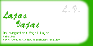 lajos vajai business card